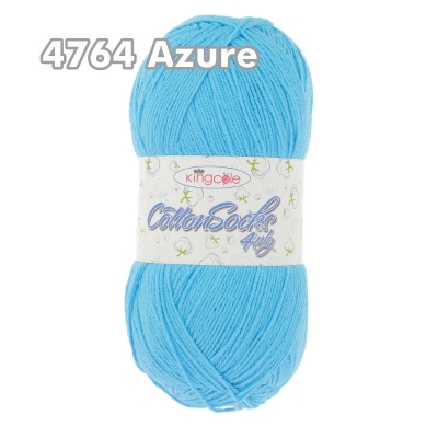 Sockenwolle King Cole Cotton Socks 4ply 219 Azure