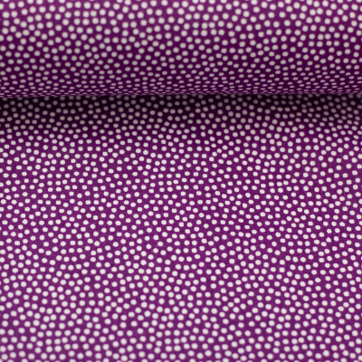 Baumwolle Dotty uni mit Punkten violett