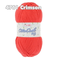 Sockenwolle King Cole Cotton Socks 4ply 219 Crimson