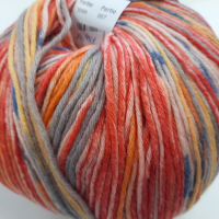 Supersocke 8-Fach Arktis Color rot orange grau