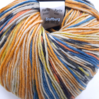 Supersocke 8-Fach Arktis Color  blau gelb grau