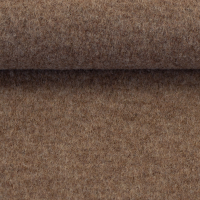 Wollfleece meliert braun-beige