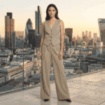 Gabardine Wolle Mischung beige