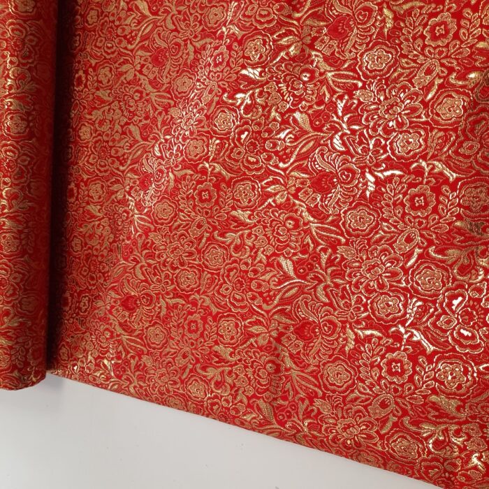 Brokat rot gold – Bild 3