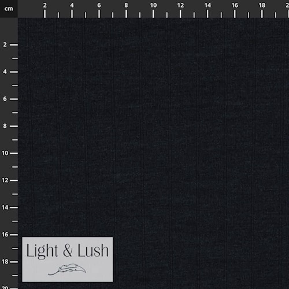 Merinostrick-schwarz Light & Lush Merino Seide Strick schwarz – Bild 1