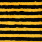 Plüsch Streifen schwarz gelb