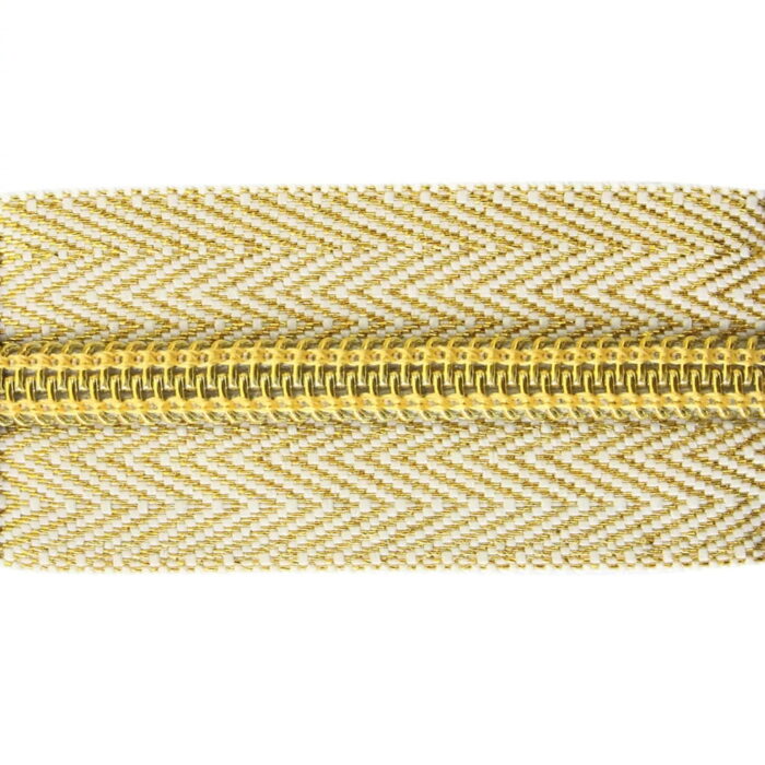 Endlosreißverschluss, 8mm, silber/gold – Bild 3