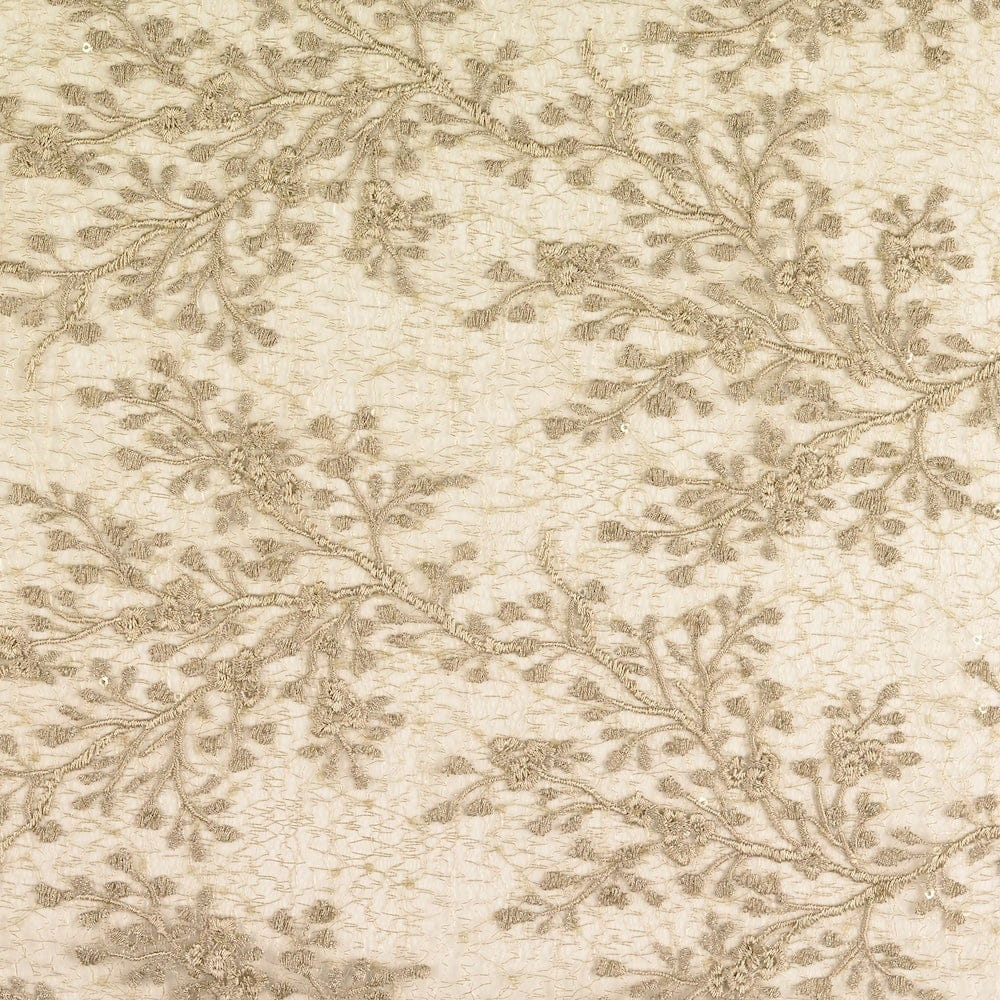 Spitze-taupe-1 Edle Spitze mit Bogenrand taupe – Bild 1