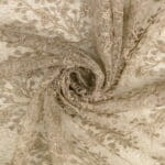 Edle Spitze mit Bogenrand taupe – Bild 4