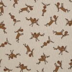 Canvas Dekostoff Noel Lustige Elche