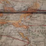 108" Rückseitenstoff Tim Holtz Weltkarte – Bild 5