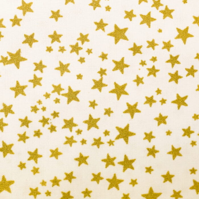 Baumwolle Creme mit goldenen Metallic Sternen – Bild 2