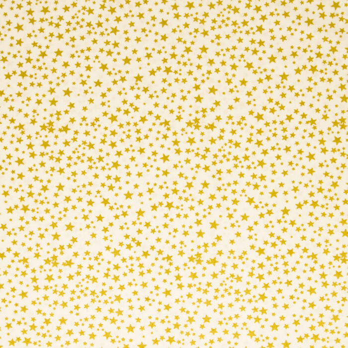 Baumwolle Creme mit goldenen Metallic Sternen – Bild 3