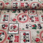 Canvas Dekostoff  Christmas Katzen