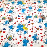 Baumwolljersey „Smurf Love White“