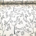 Viskosestoff „Light & Lush“ (Art. 29011) – Natur mit grünen Zweigen & Knospen
