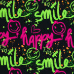 Heavy Sweat Happy Smile schwarz neon