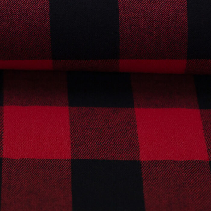 Flanell rot schwarz kariert – Bild 4