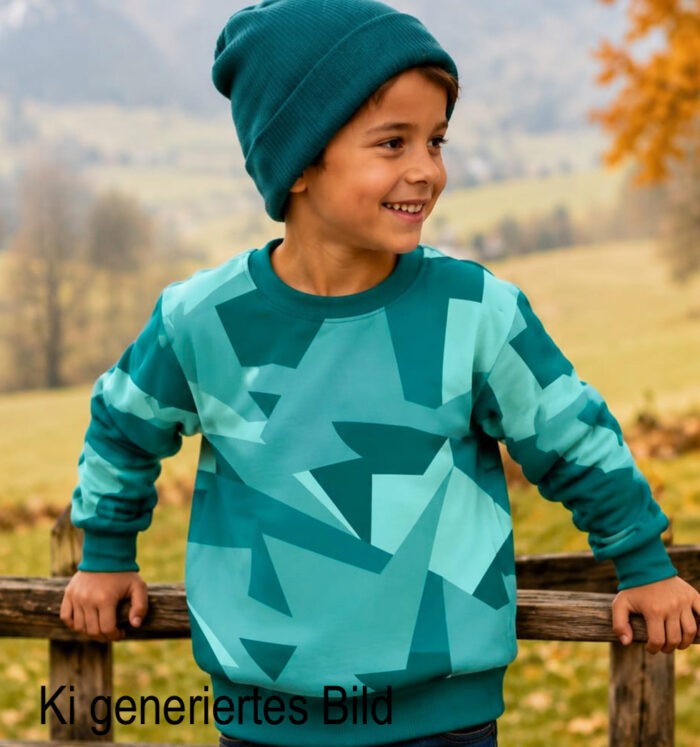 Sweat Autumn Glow made by colu türkis – Bild 3