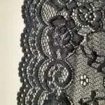 Perlonspitze Borte 14cm schwarz elastisch – Bild 8