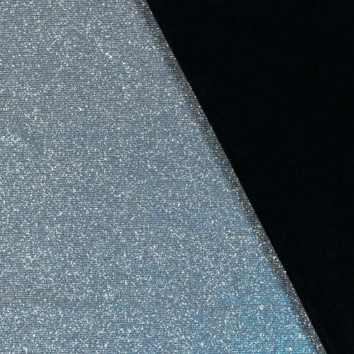 Glitzer Jersey eisblau – Bild 4