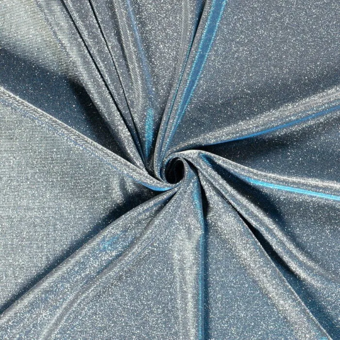 Glitzer Jersey eisblau – Bild 3