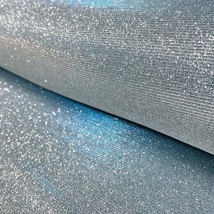 Glitzer Jersey eisblau – Bild 5