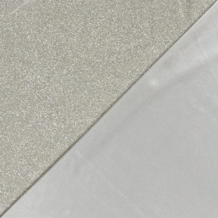 Glitzer Jersey silber – Bild 4