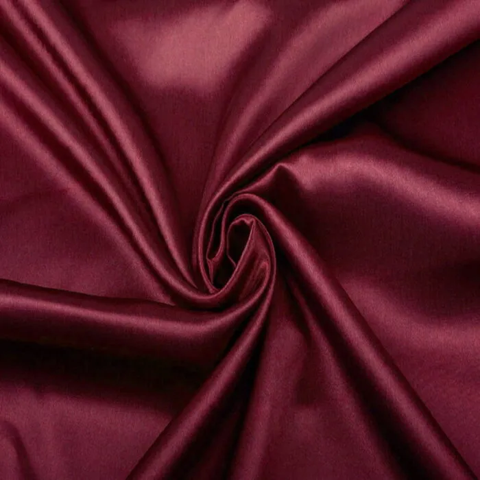 Crêpe Satin dunkelrot – Bild 3